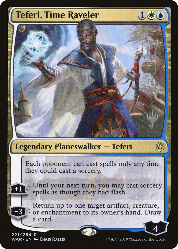 Teferi, Time Raveler (221) Foil - War of the Spark Promos