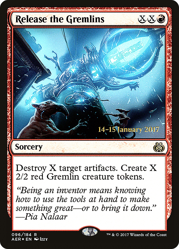 Release the Gremlins (96s) Foil - Aether Revolt Promos