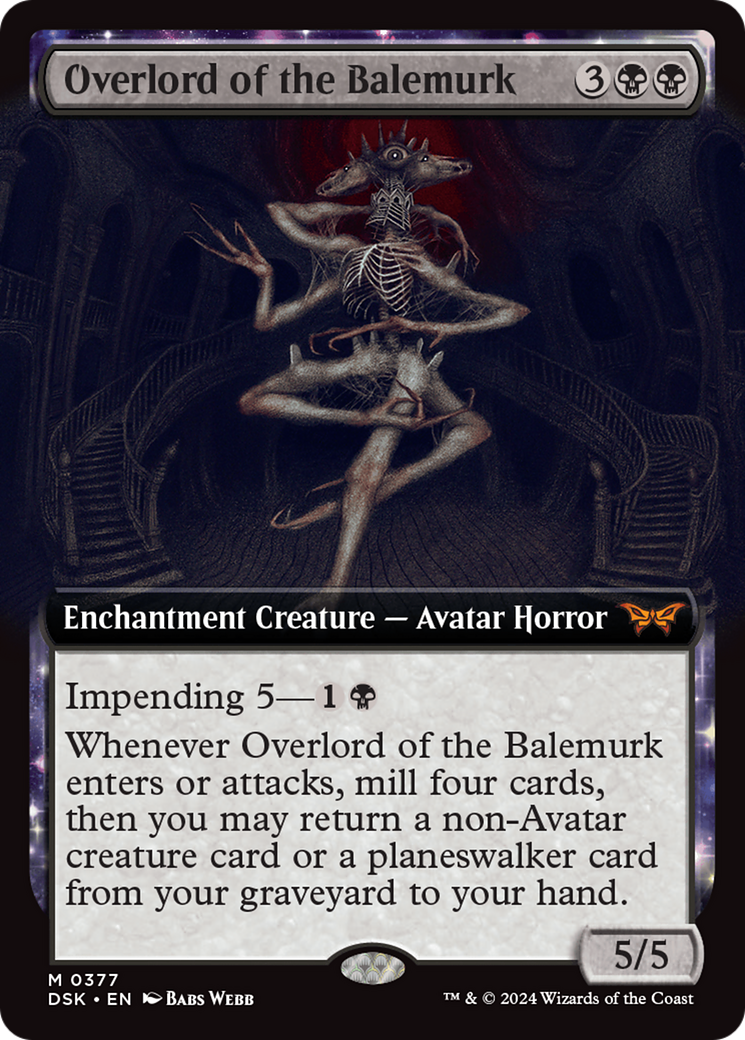 Overlord of the Balemurk (Extended Art) (377) - Duskmourn: House of Horror