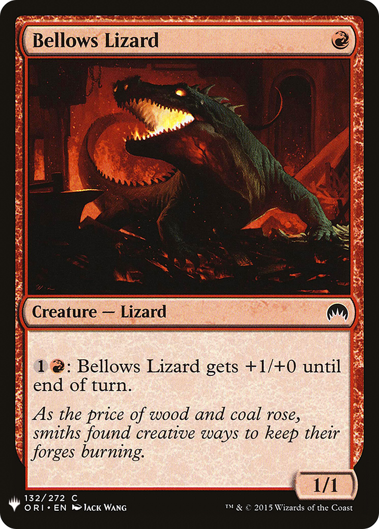 Bellows Lizard (ORI-132) - The List