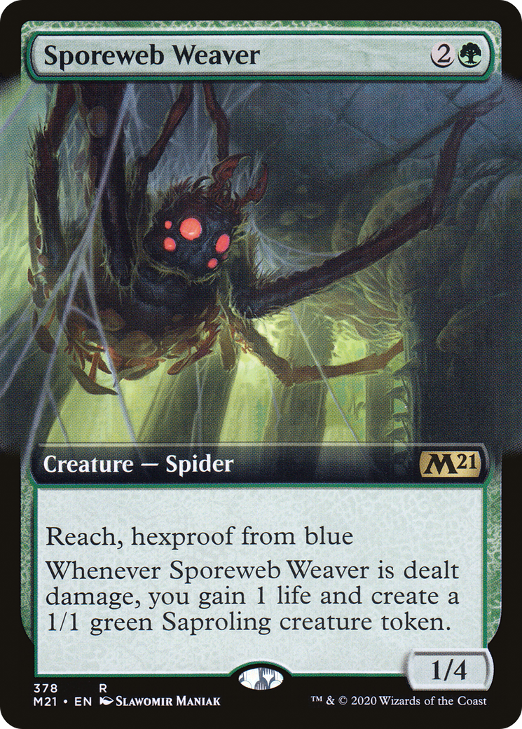 Sporeweb Weaver (Extended Art) (378) Foil - Core Set 2021