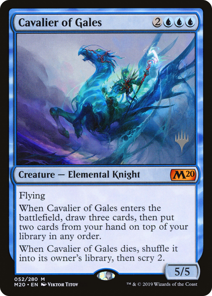 Cavalier of Gales (52p) Foil - Core Set 2020 Promos