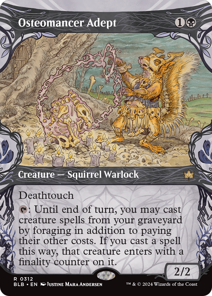 Osteomancer Adept (Showcase) (312) Foil - Bloomburrow