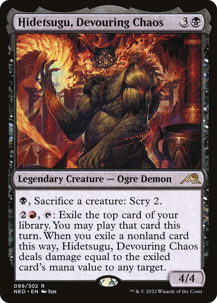 Hidetsugu, Devouring Chaos (099) Foil - Kamigawa: Neon Dynasty