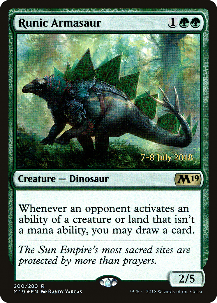 Runic Armasaur (200) Foil - Core Set 2019 Promos