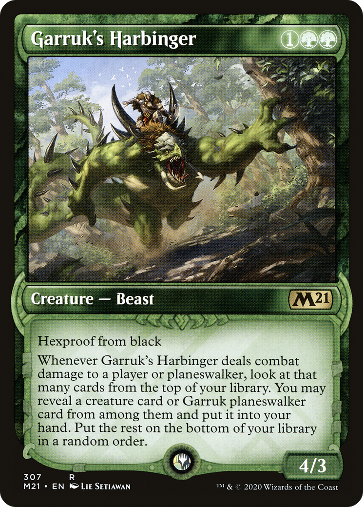 Garruk's Harbinger (Showcase) (307) - Core Set 2021