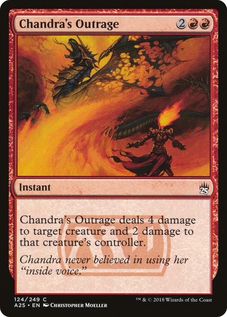 Chandra's Outrage (124) Foil - Masters 25