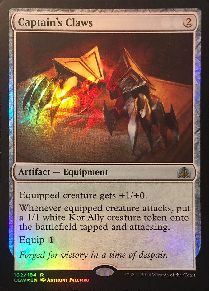 Captain's Claws (162†) Foil - Oath of the Gatewatch