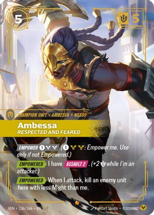 Ambessa – Respected and Feared (136) Foil - Vendetta