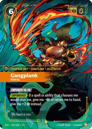 Gangplank – Naval (Overnumbered) (181) Foil - Vendetta