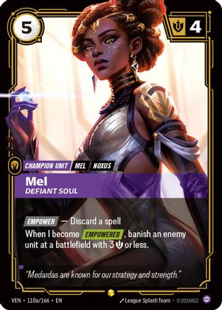 Mel – Defiant Soul (Alternate Art) (110a) Foil - Vendetta