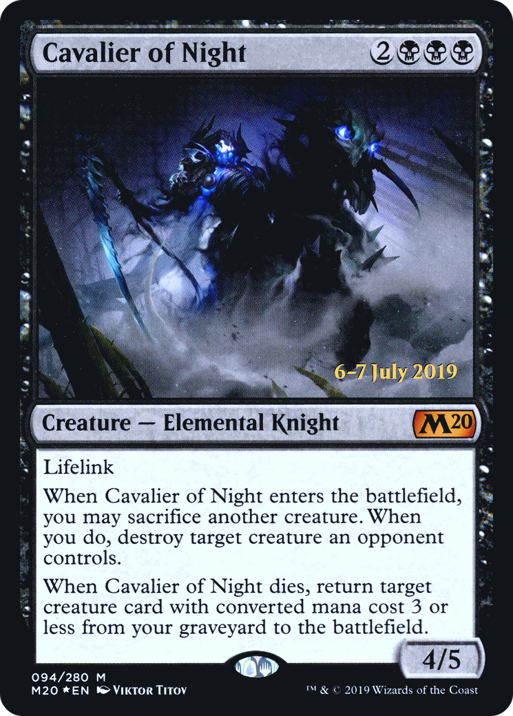 Cavalier of Night (094) Foil - Core Set 2020 Promos