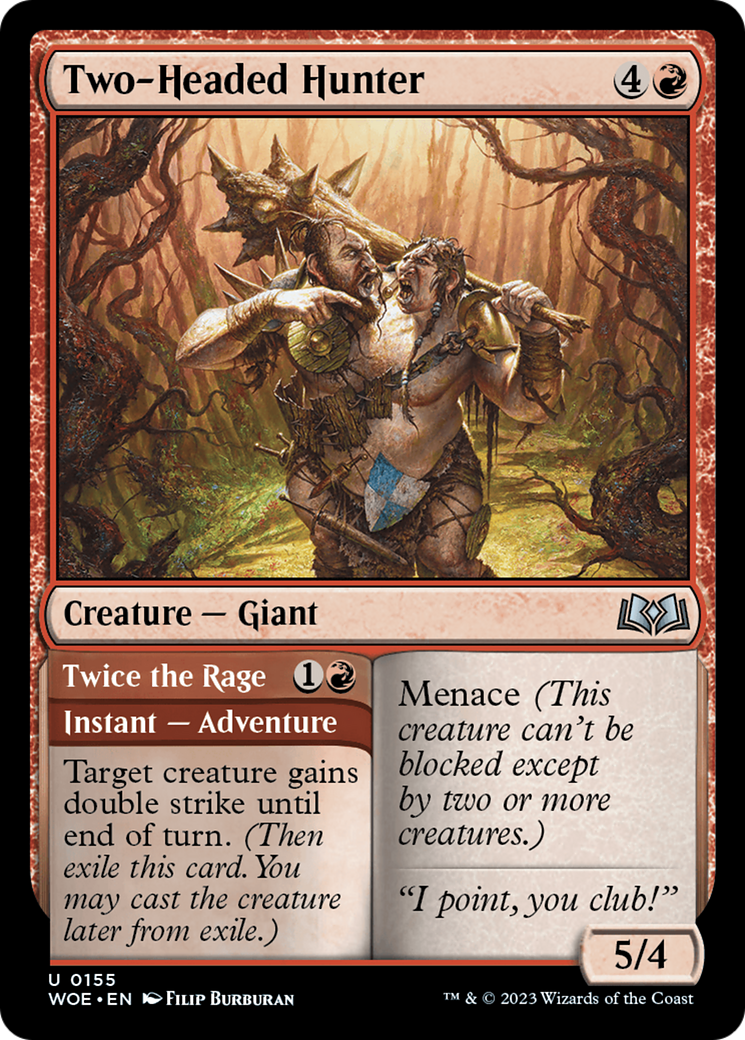 Two-Headed Hunter (155) Foil - Wilds of Eldraine