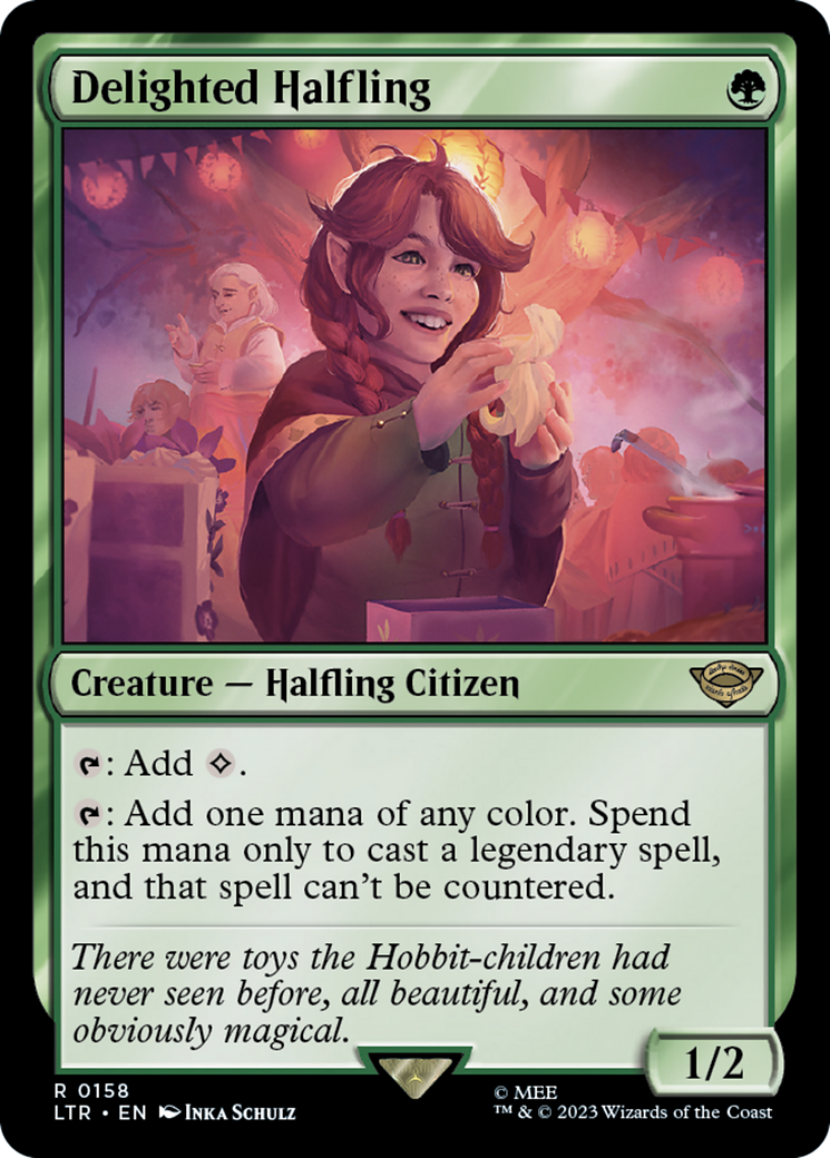 Delighted Halfling (158) Foil - The Lord of the Rings: Tales of Middle-earth