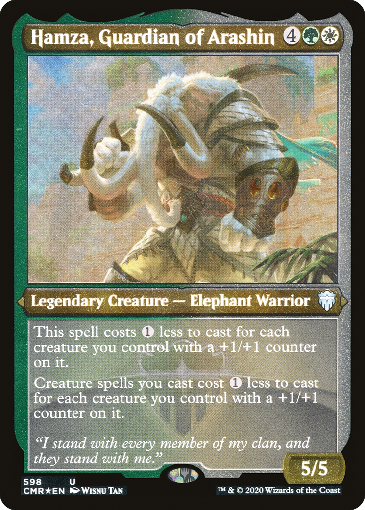 Hamza, Guardian of Arashin (598) Etched - Commander Legends