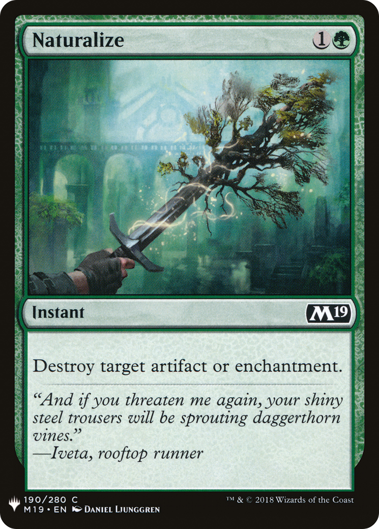 Naturalize (M19-190) - The List