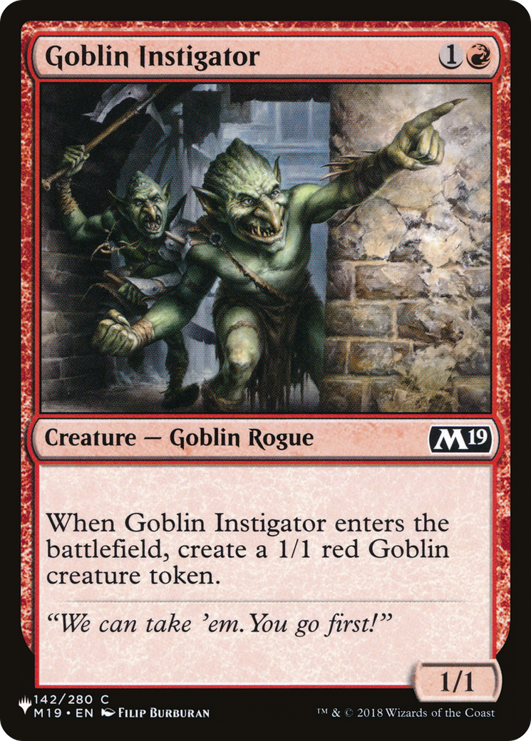 Goblin Instigator (M19-142) - The List