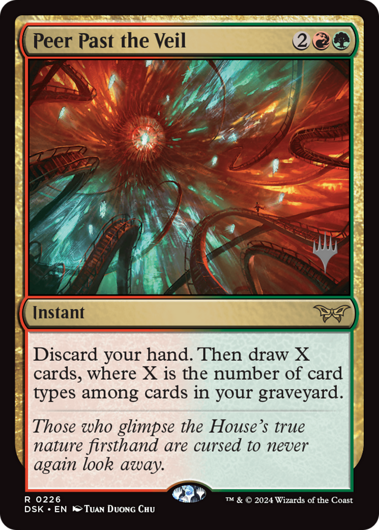 Peer Past the Veil (226) Foil - Duskmourn: House of Horror Promos