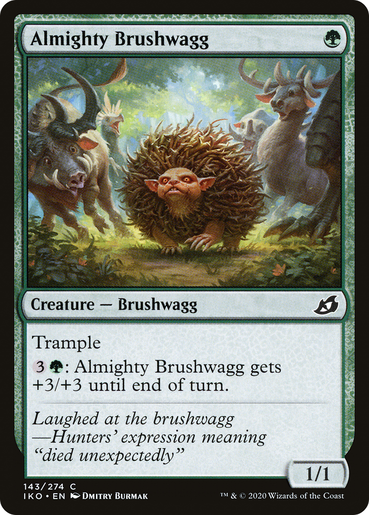 Almighty Brushwagg (143) Foil - Ikoria: Lair of Behemoths
