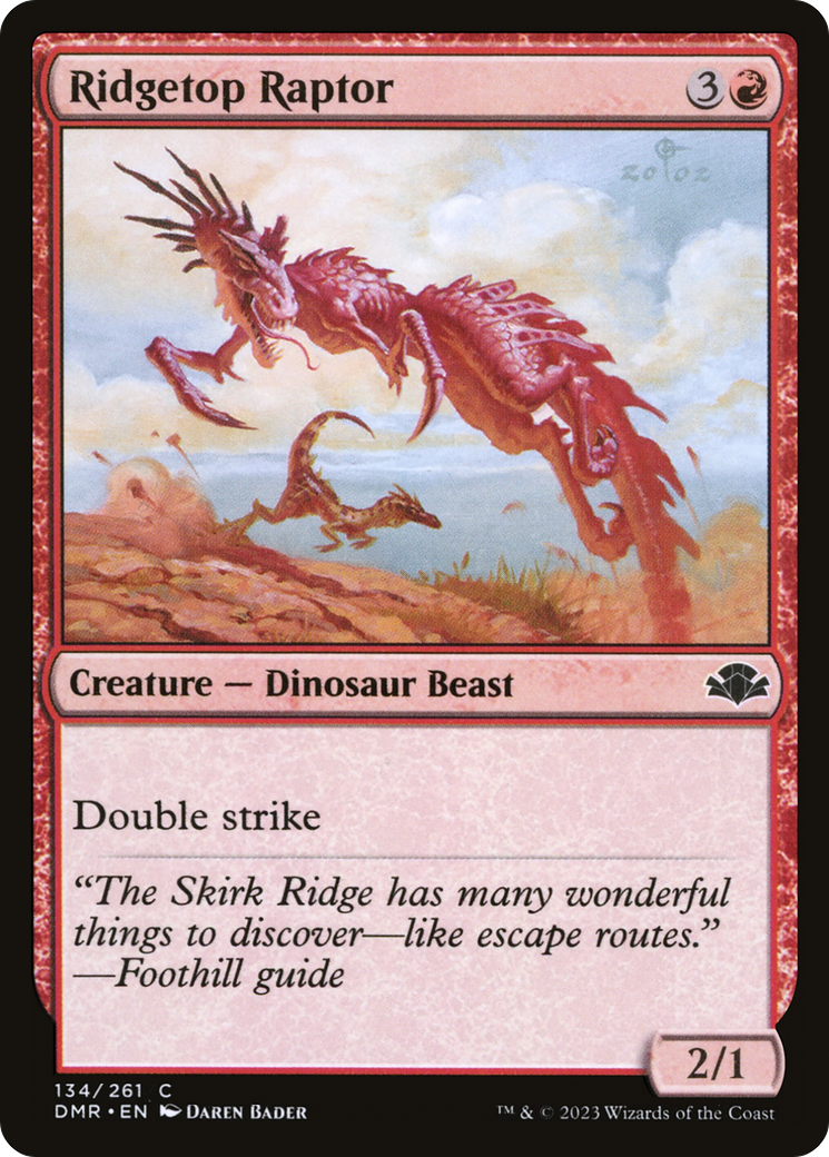 Ridgetop Raptor (134) Foil - Dominaria Remastered