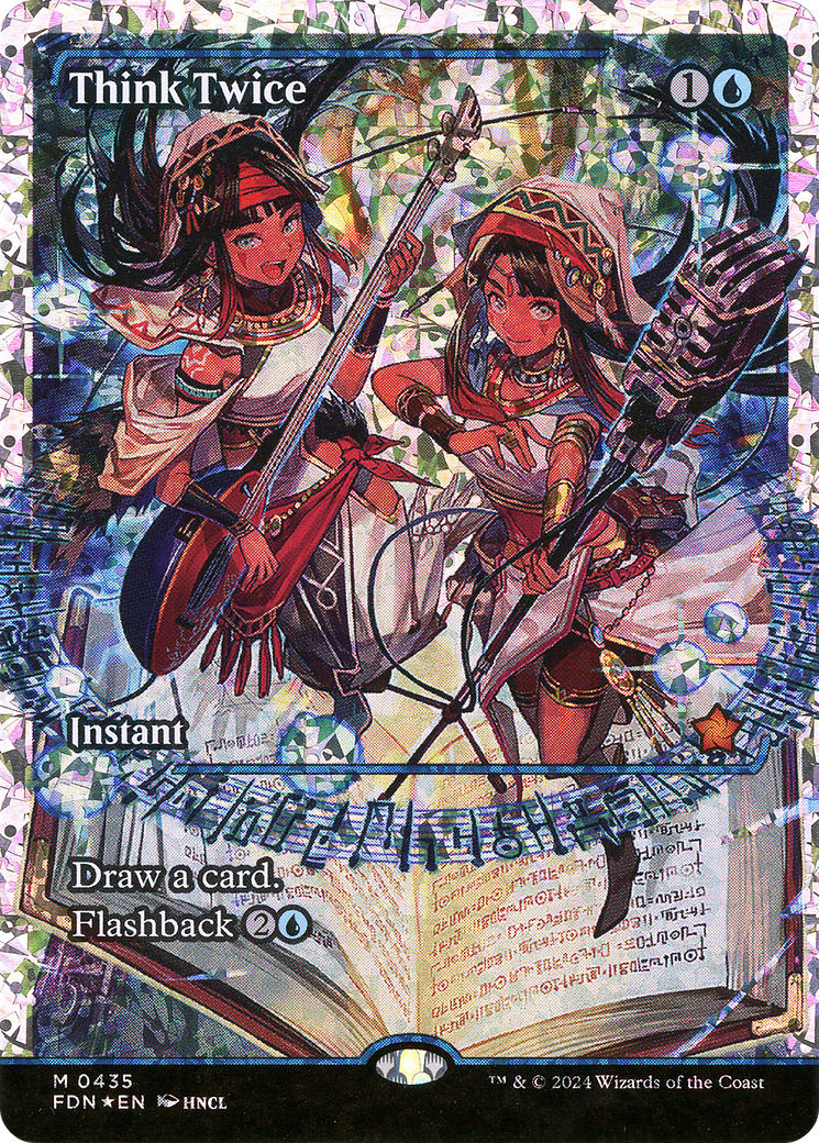Think Twice (Showcase) (Fracture Foil) (Showcase) (435) Foil - Foundations