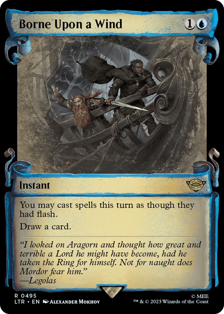 Borne Upon a Wind (Showcase) (495) Foil - The Lord of the Rings: Tales of Middle-earth