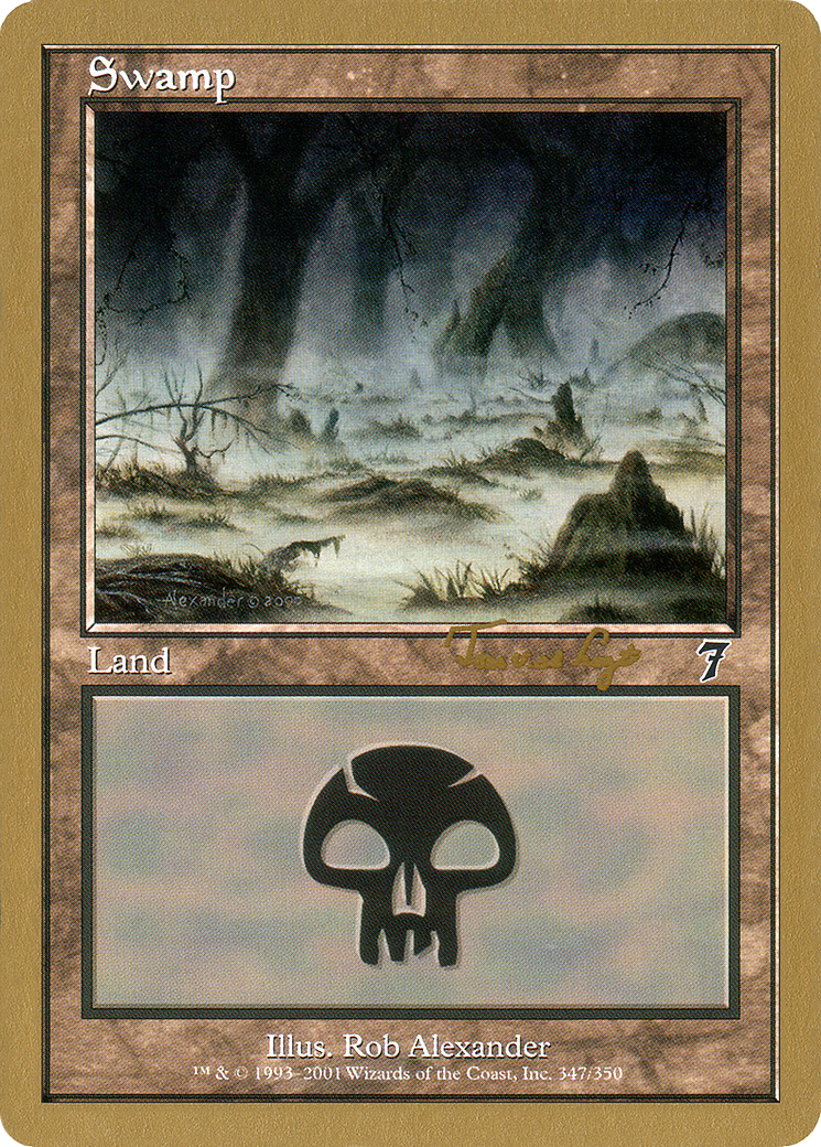 Swamp (347) - 2001 Tom van de Logt (7ED) (Retro) - World Championship Decks 2001