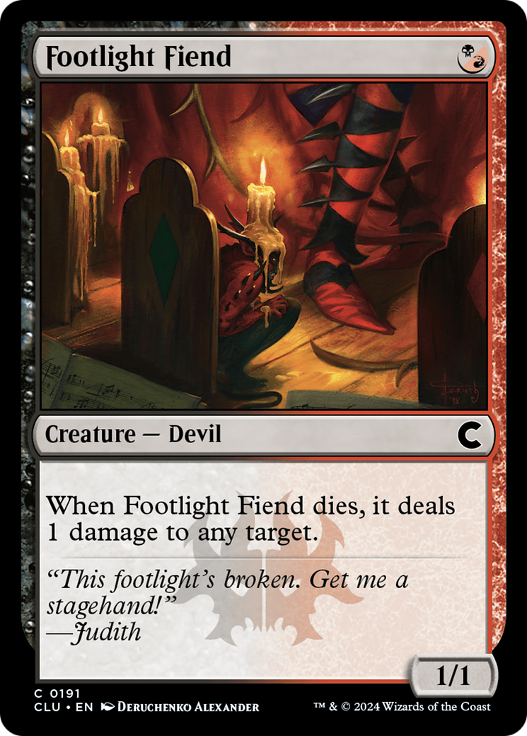 Footlight Fiend (191) - Ravnica: Clue Edition