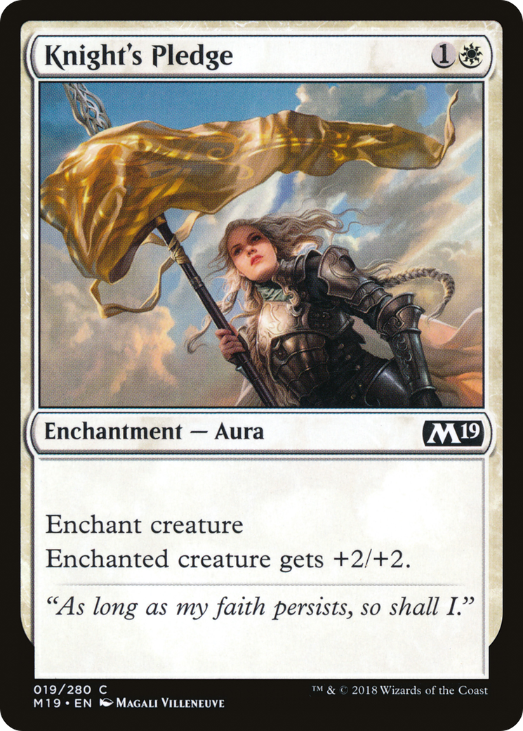 Knight's Pledge (019) Foil - Core Set 2019