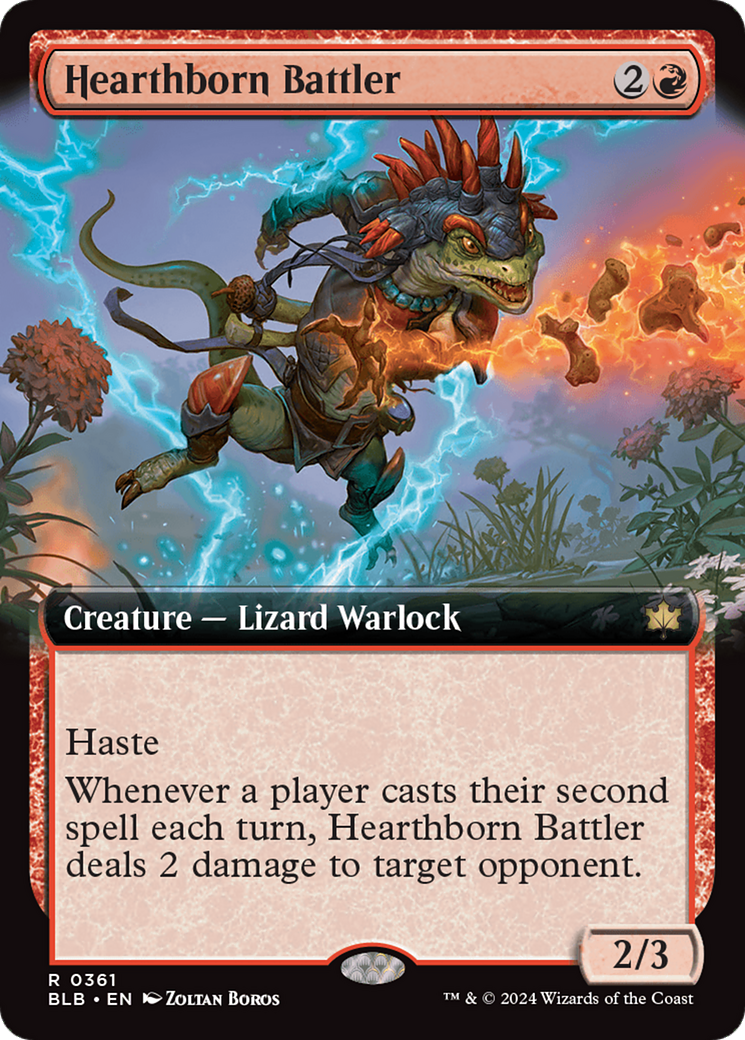 Hearthborn Battler (Extended Art) (361) Foil - Bloomburrow