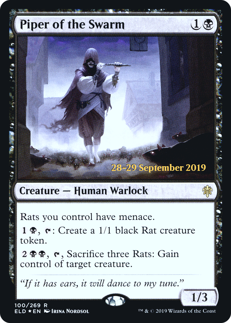 Piper of the Swarm (100s) Foil - Throne of Eldraine Promos