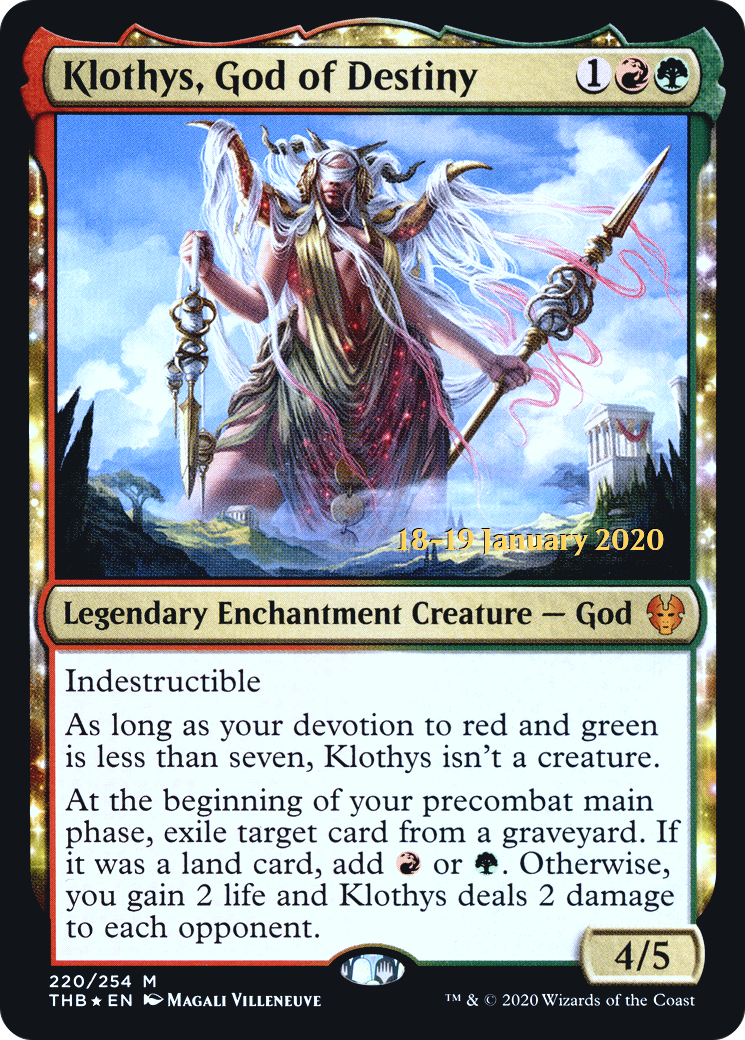 Klothys, God of Destiny (220s) Foil - Theros Beyond Death Promos