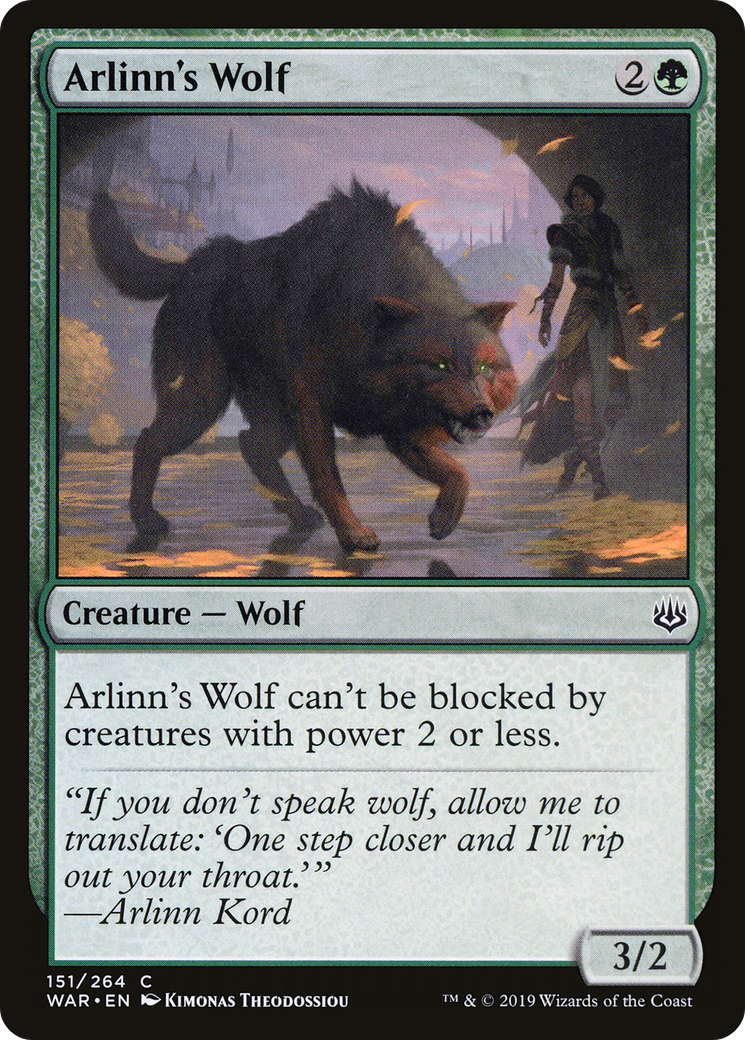 Arlinn's Wolf (151) Foil - War of the Spark