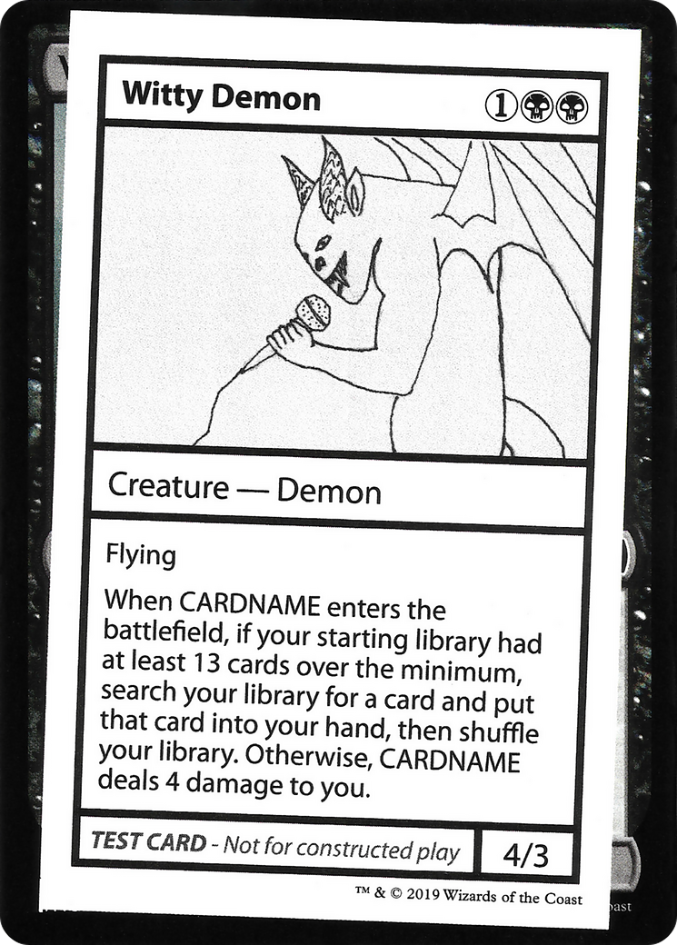 Witty Demon (No PW Symbol) - Mystery Booster Playtest Cards 2021
