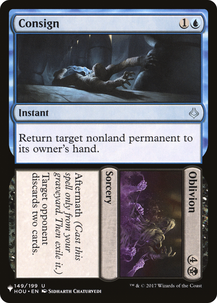 Consign // Oblivion (HOU-149) - The List