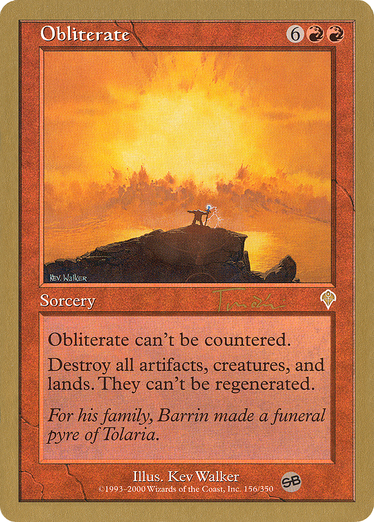 Obliterate - 2001 Jan Tomcani (INV) (SB) (Retro) - World Championship Decks 2001