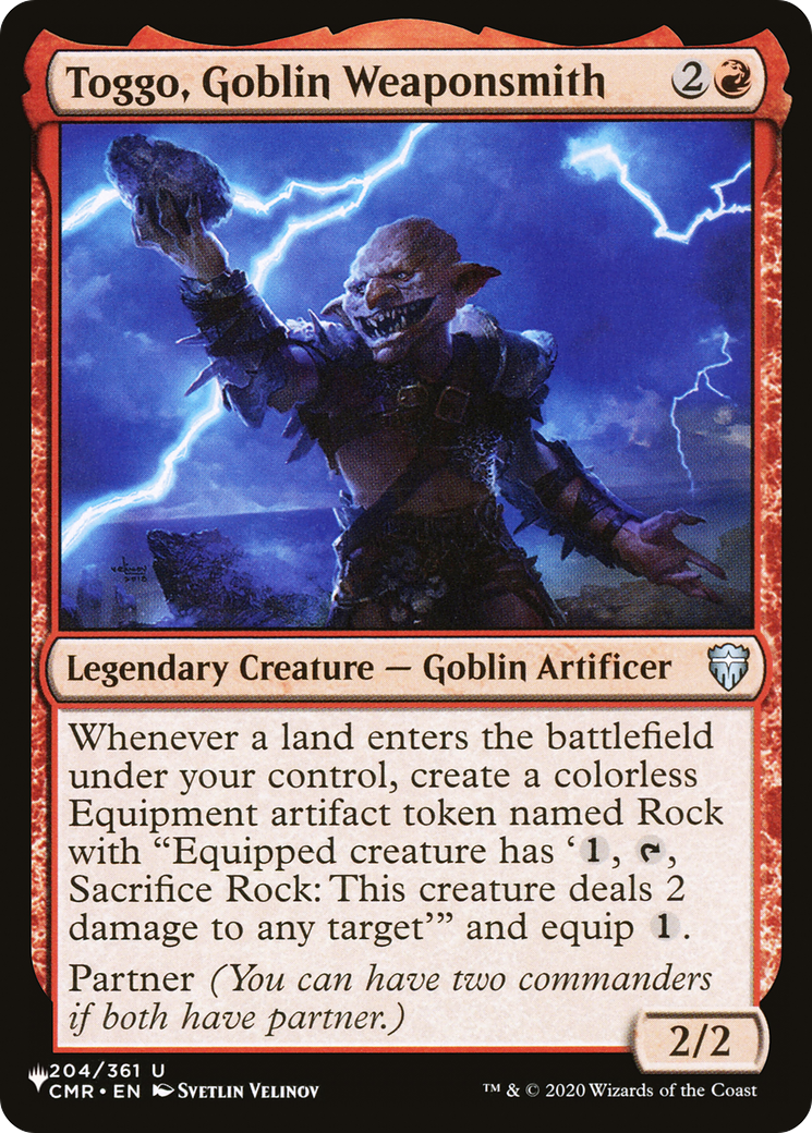 Toggo, Goblin Weaponsmith (CMR-204) - The List