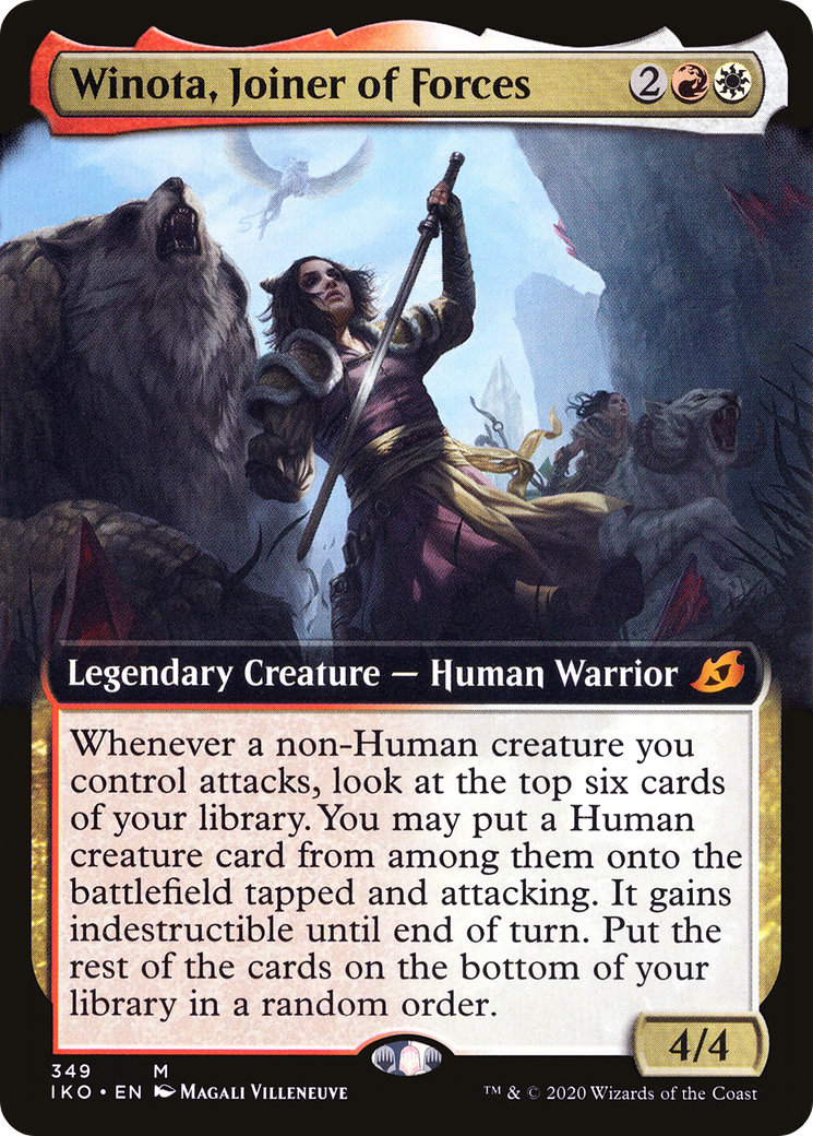 Winota, Joiner of Forces (Extended Art) (349) Foil - Ikoria: Lair of Behemoths