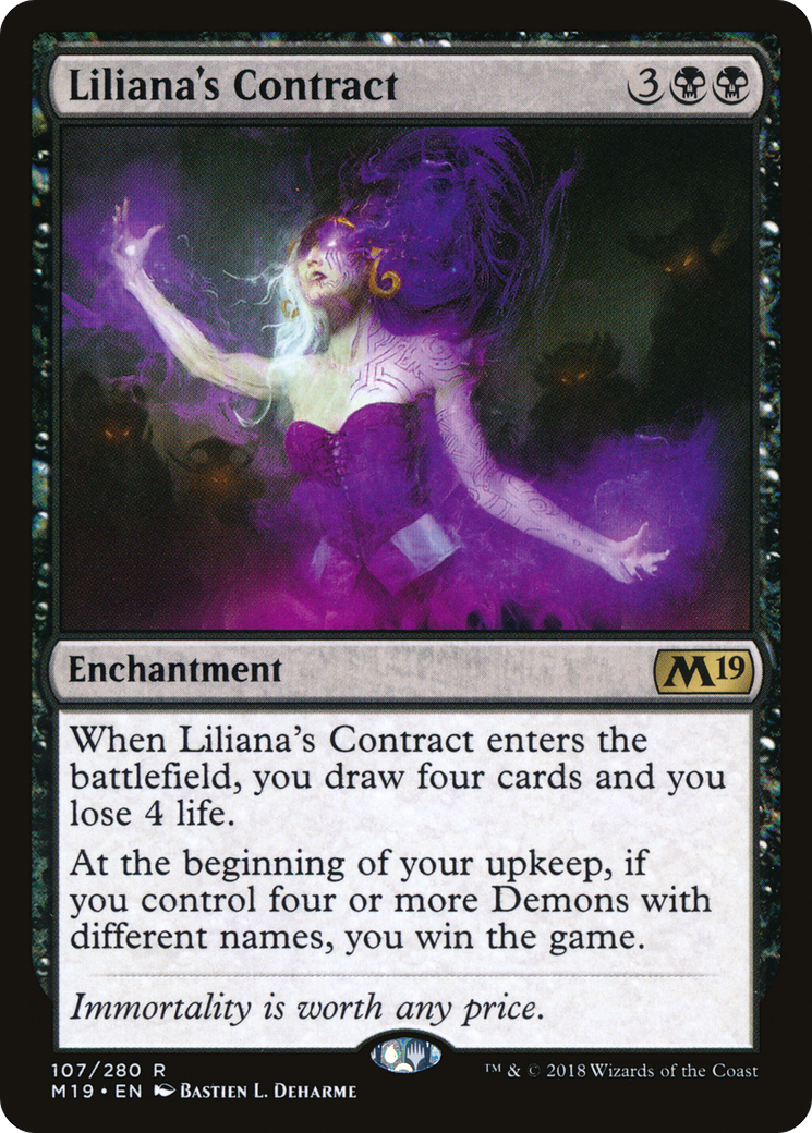 Liliana's Contract (107) Foil - Core Set 2019