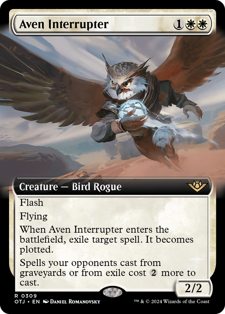 Aven Interrupter (Extended Art) (309) - Outlaws of Thunder Junction