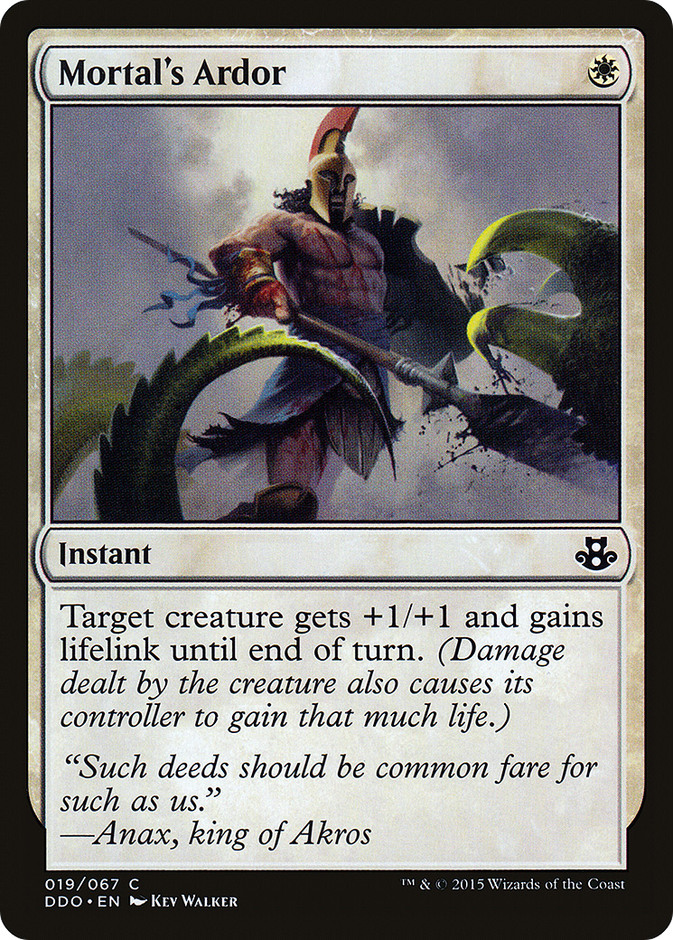 Mortal's Ardor (019) - Duel Decks: Elspeth vs. Kiora