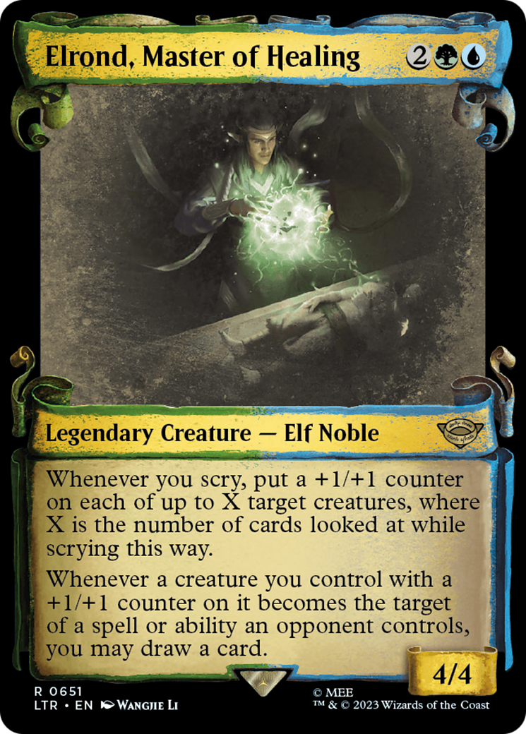 Elrond, Master of Healing (Showcase) (651) Foil - The Lord of the Rings: Tales of Middle-earth