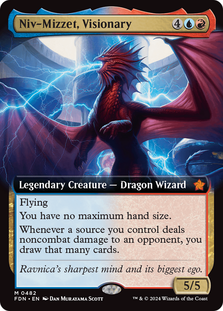 Niv-Mizzet, Visionary (Extended Art) (482) Foil - Foundations