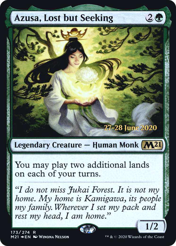 Azusa, Lost but Seeking (173s) Foil - Core Set 2021 Promos