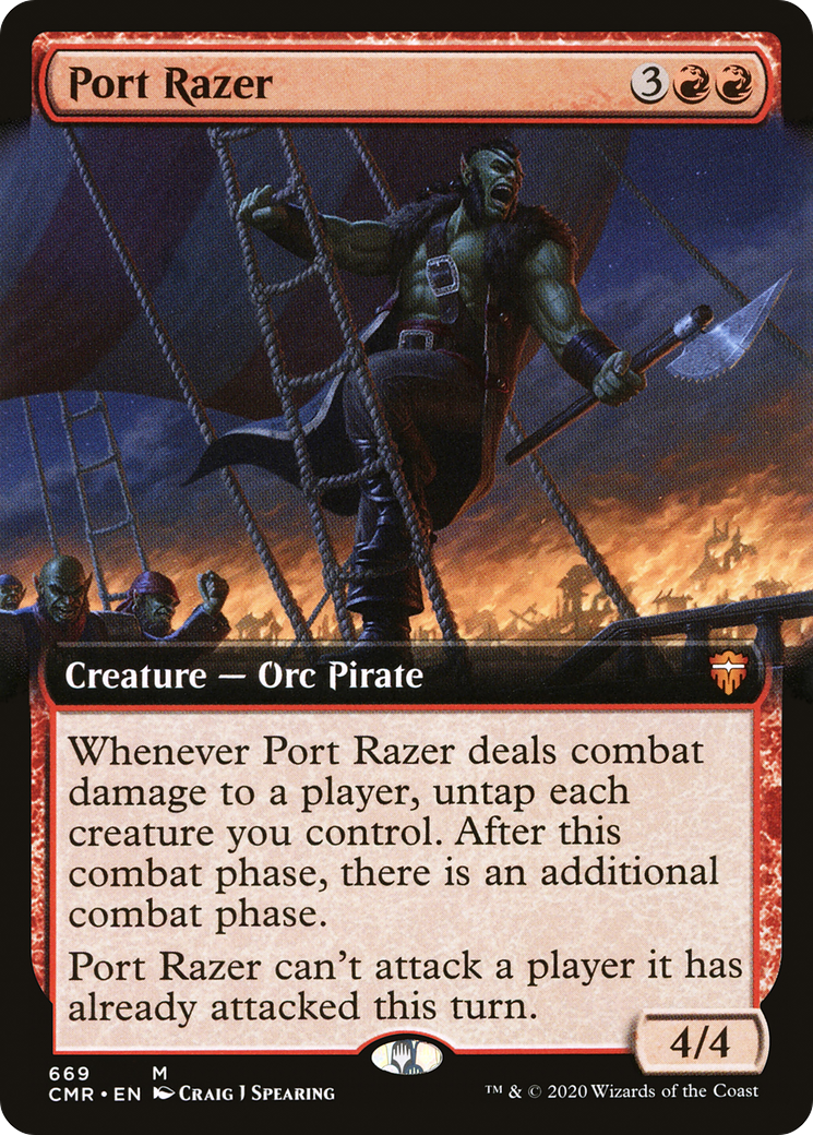 Port Razer (Extended Art) (669) - Commander Legends