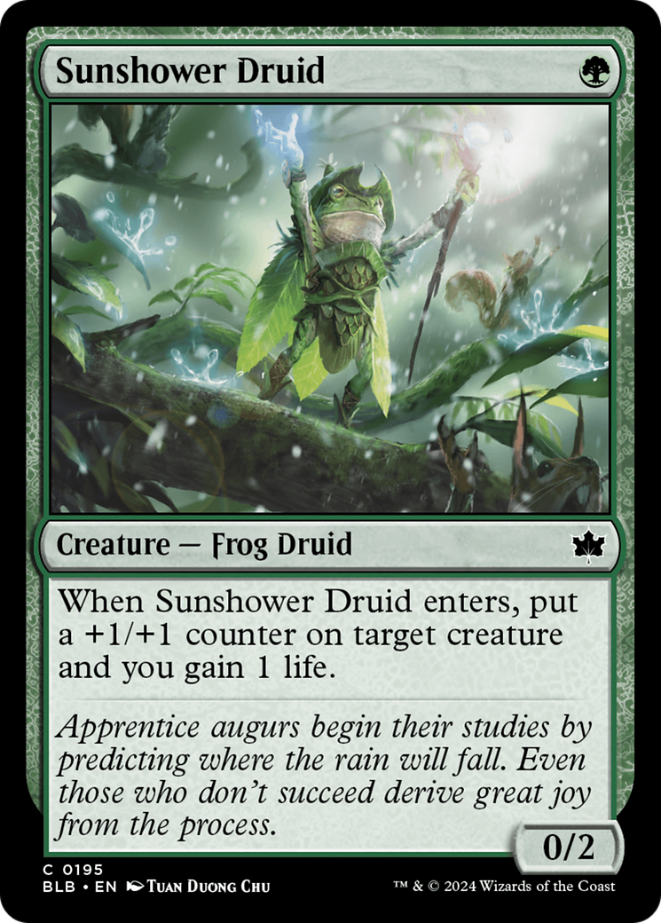 Sunshower Druid (195) Foil - Bloomburrow