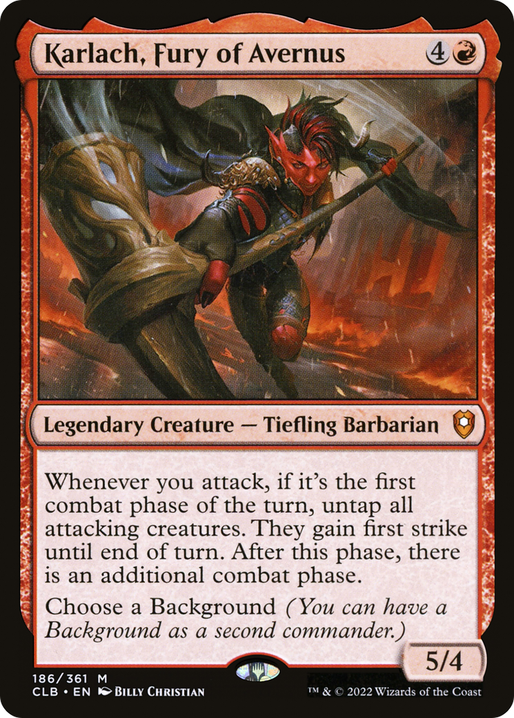 Karlach, Fury of Avernus (186) Foil - Commander Legends: Battle for Baldur's Gate