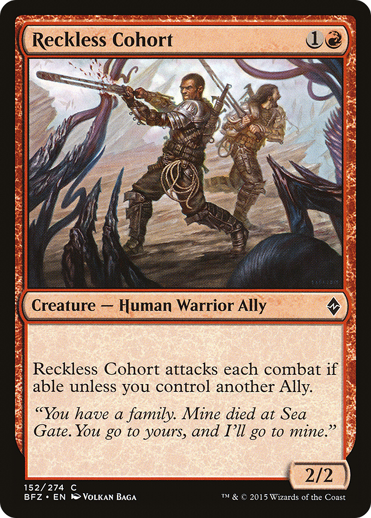 Reckless Cohort (152) Foil - Battle for Zendikar