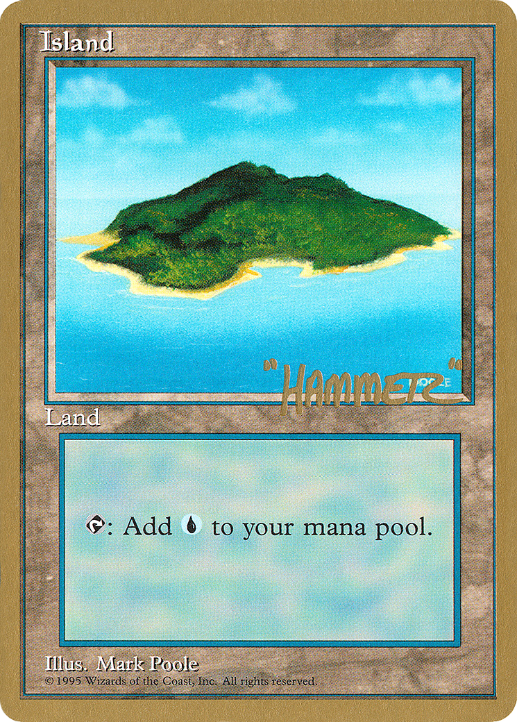 Island (A) - 1996 Shawn "Hammer" Regnier (4ED) - Pro Tour Collector Set