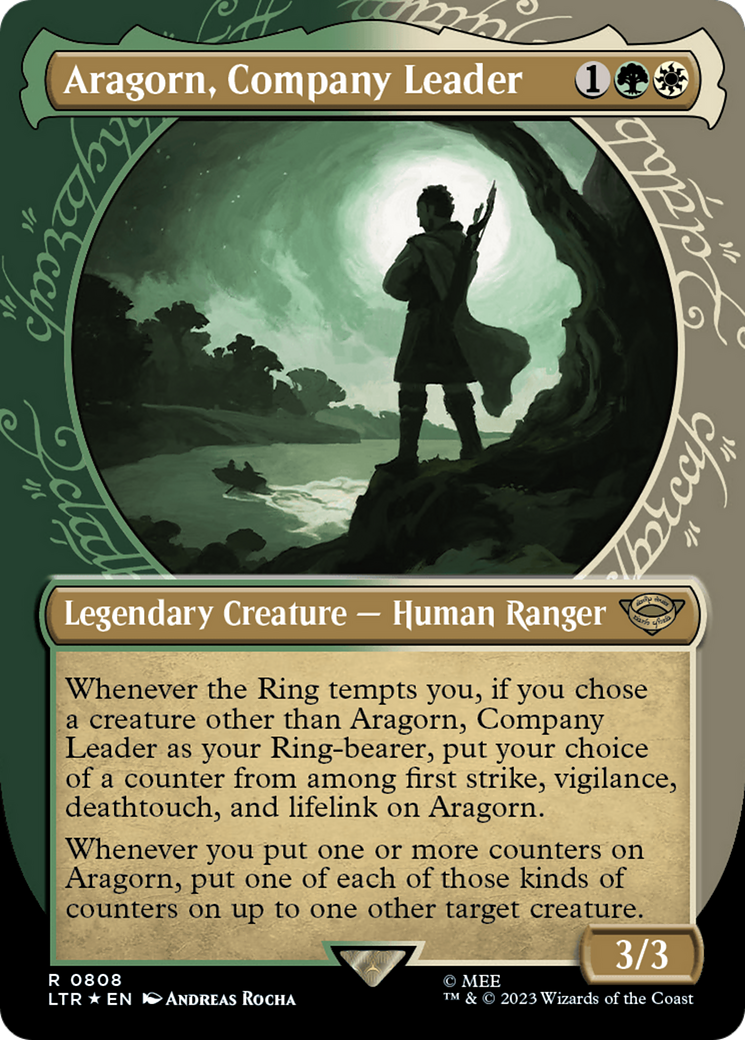 Aragorn, Company Leader (Showcase) (808) Foil - The Lord of the Rings: Tales of Middle-earth